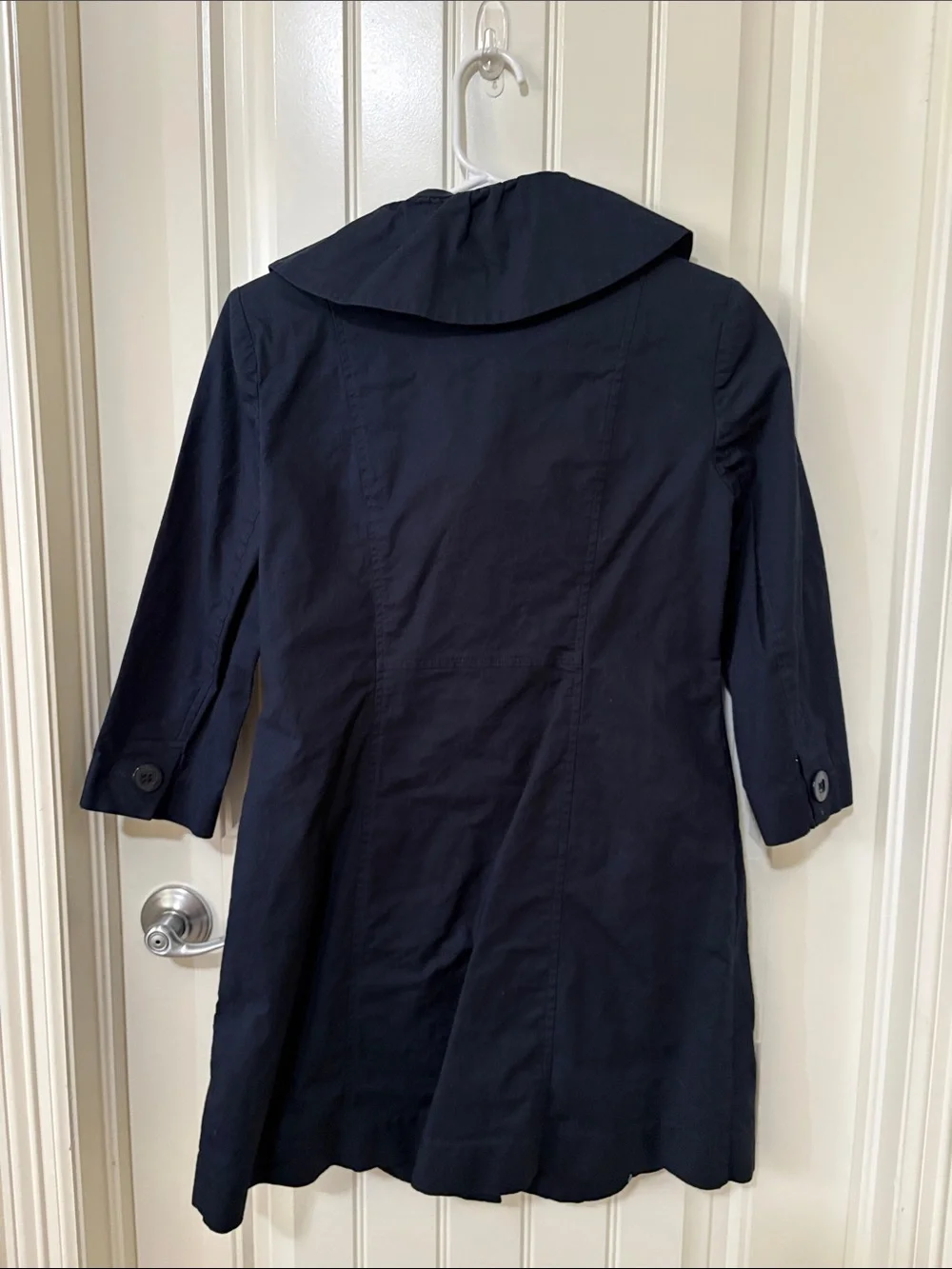 CAbi Navy Roll-Collar Trench‎ Coat